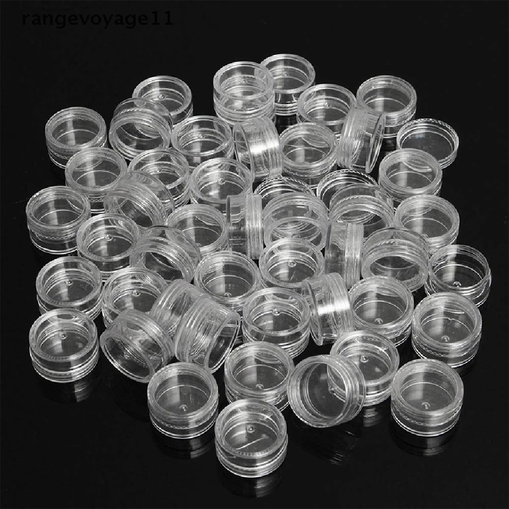 Set 50 Lọ Trong Suốt Mini Đựng Kem Trang Trí Móng Tay