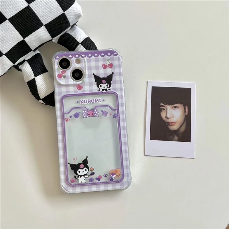 Ốp Điện Thoại Mềm In Hình Melody/Kulomi Có Ngăn Đựng Thẻ Kiêm Giá Đỡ Cho iphone XR/11/13pro max