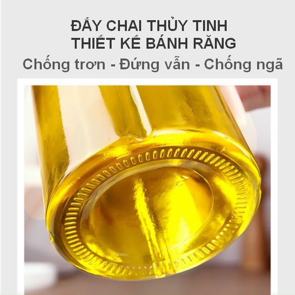 Bình đựng dầu ăn thủy tinh có tay cầm chia vạch 630ml tiện lợi cho nhà bếp