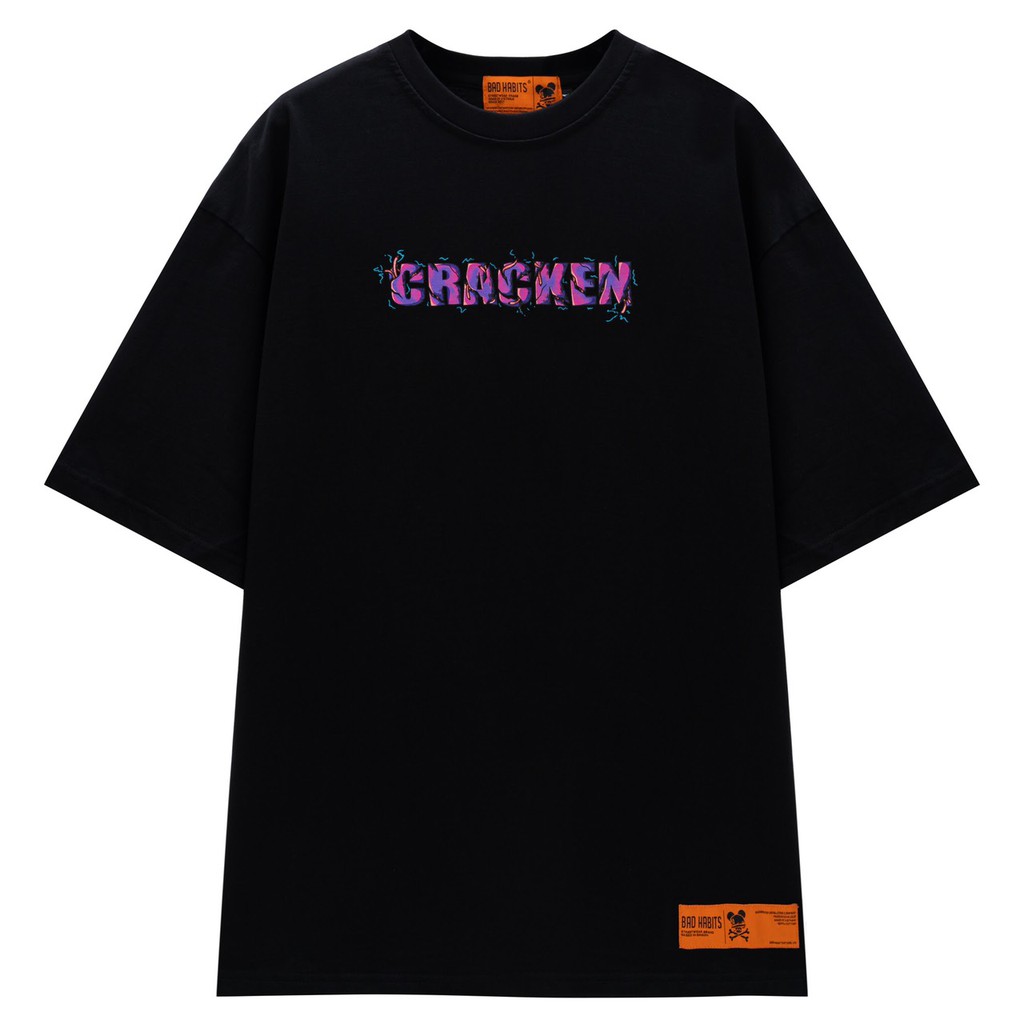 Áo Thun Unisex Bad Habits Cracken Đen 100% Cotton - Local Brand Chính Hãng | BigBuy360 - bigbuy360.vn