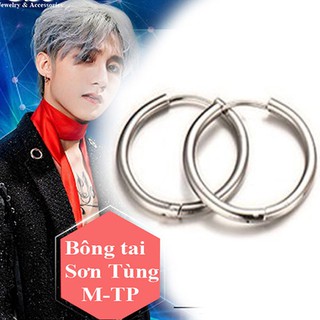 Bông tai Sơn Tùng inox tròn thời trang BH647