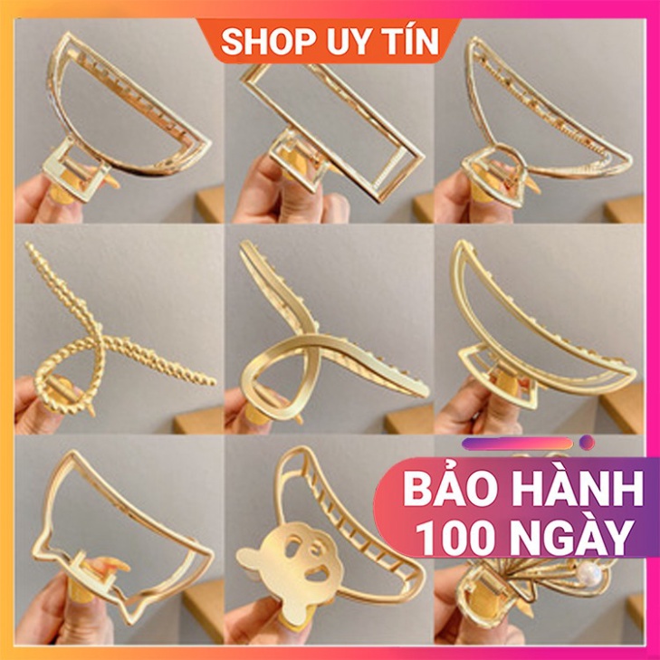 Kẹp tóc càng cua Hàn Quốc ngọc trai nữ đẹp hottrend nhám cỡ size lớn iLita cặp búi tóc dễ thương cào 10 răng, 14 răng