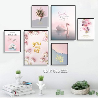 GX123 Tranh Canvas bộ 6 - Hồng Hạc