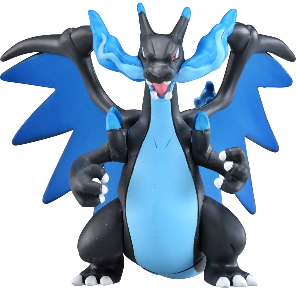 [HOT] Mô hình Pokemon Mega Charizard X của Takara TOMY (Hiếm) Super Size - Pokemon Figure Moncolle