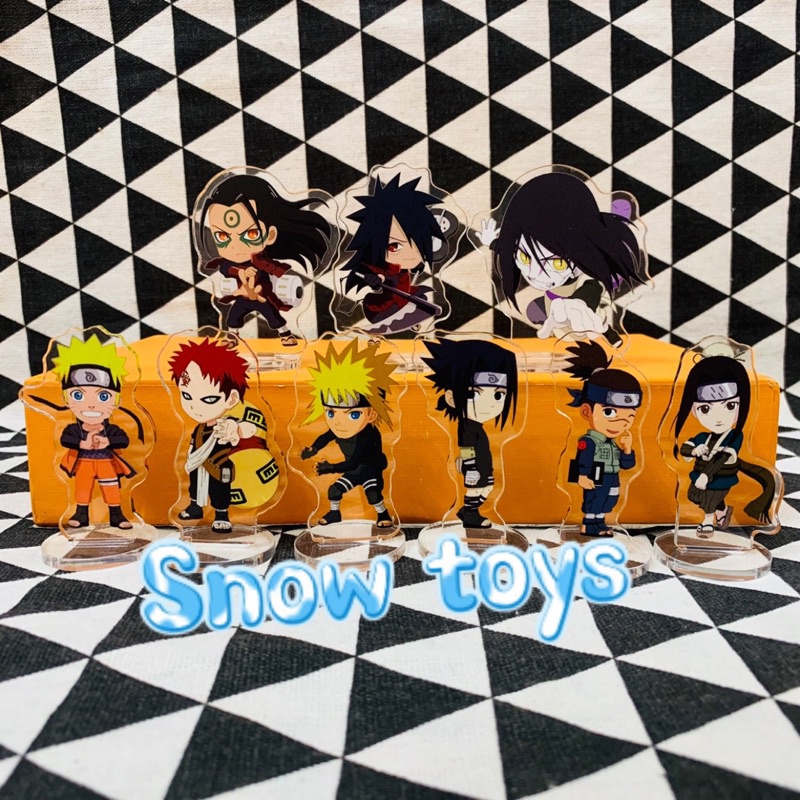 Trọn bộ 9 standee naruto - tượng mica acrylic naruto -set 9 mô hình naruto sasuke hinata rock lee gara kakashi