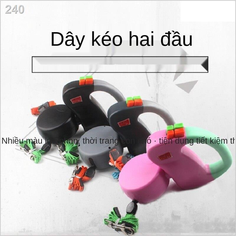 【giá rẻ】Dây kéo tự động kính thiên văn một hai đầu đôi chó đi bộ sáng tạo xích nhà máy sản xuất chuyền bán hàng trực ti