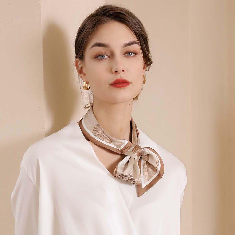 Khăn Quàng Cổ Vải Lụa In Họa Tiết Thời Trang Dành Cho Nữ VANES1