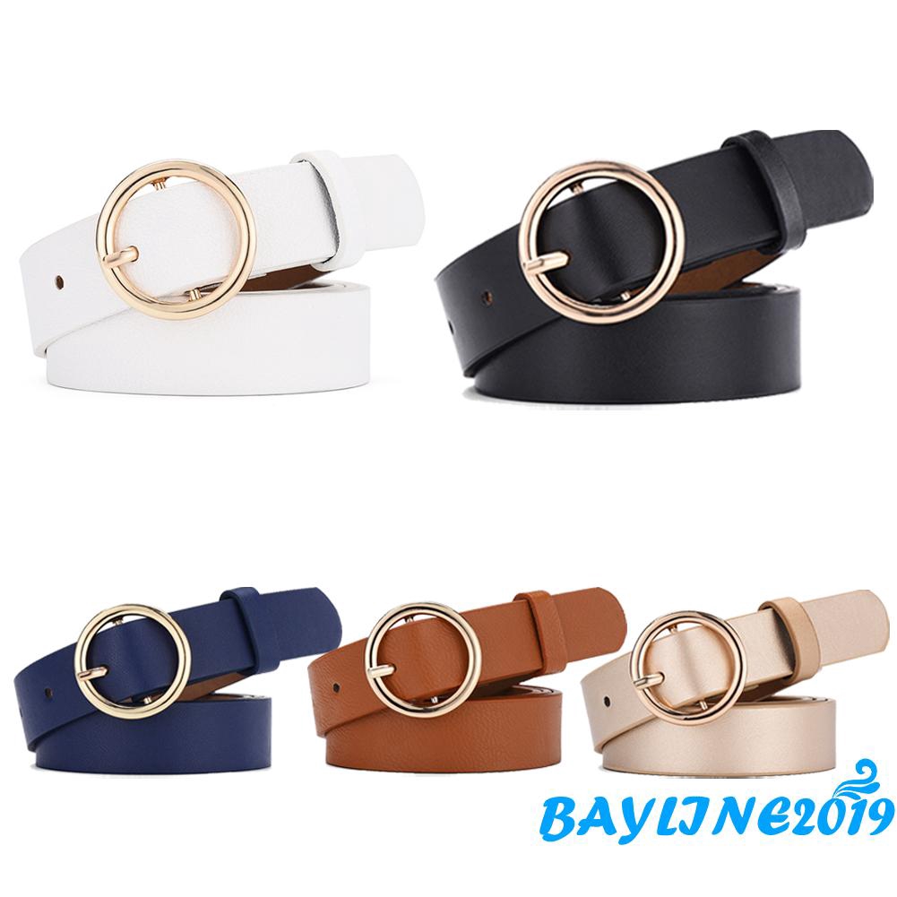 Thắt lưng da khóa vuông thời trang cho nữ