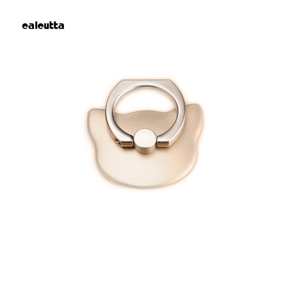 CAL_Cute Cat Head Universal Phone Finger Grip Ring Stand Holder for iPhone Samsung