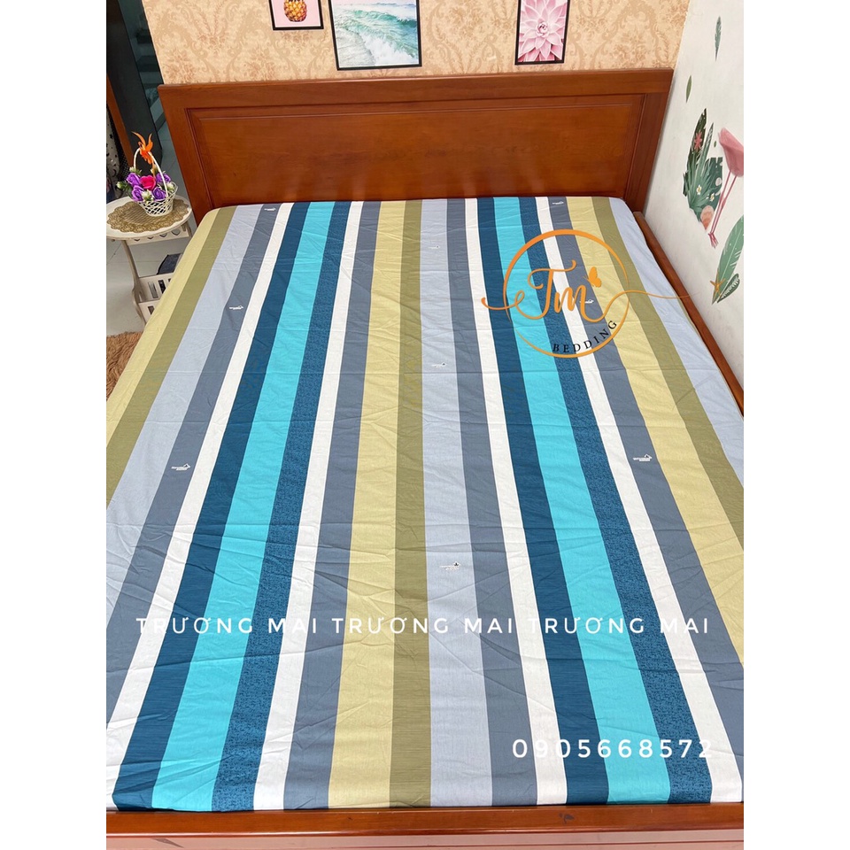 Bộ ga gối lập thể chất vải 100% coton chuẩn logo công ty