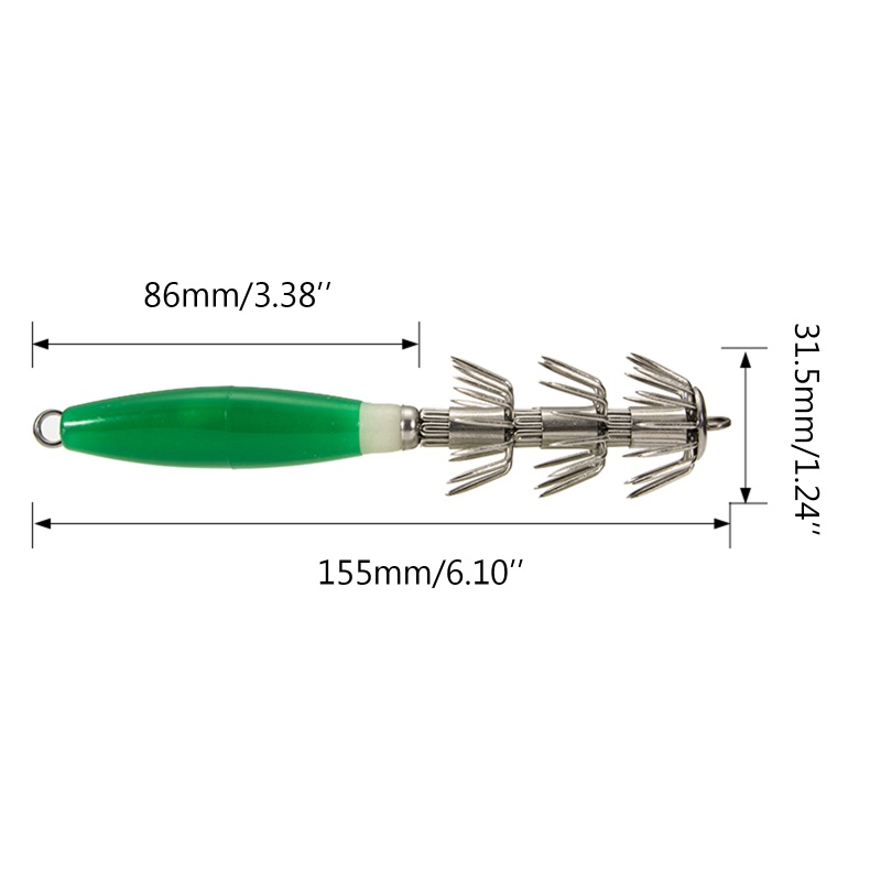QQ Mồi Câu Cá Giả Hình Con Mực Mềm 3 Màu Sắc Kích Thước 15.5cm