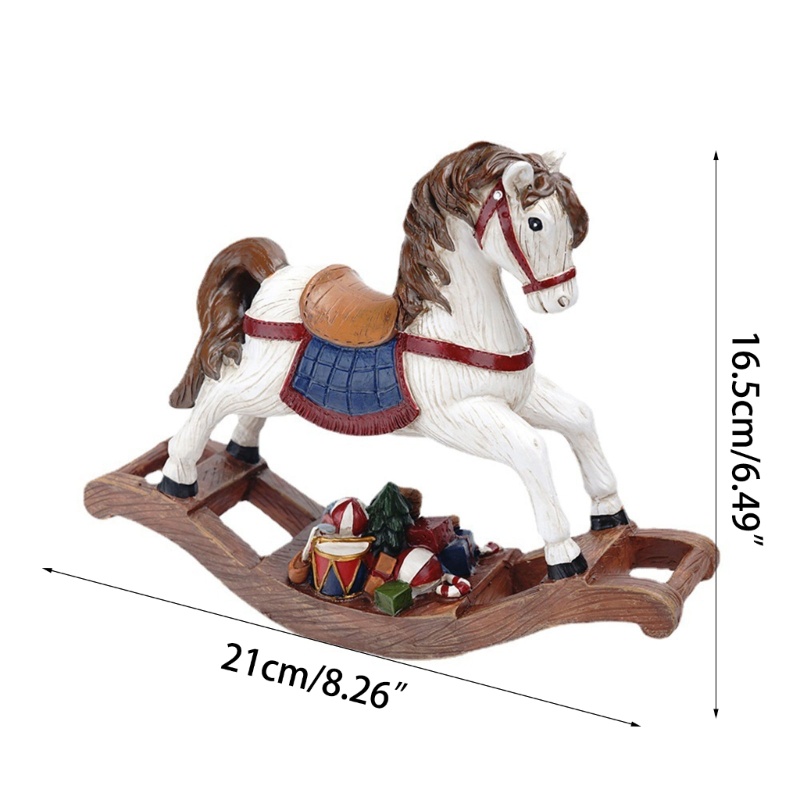 Mô Hình Ngựa Gỗ Trang Trí Giáng Sinh