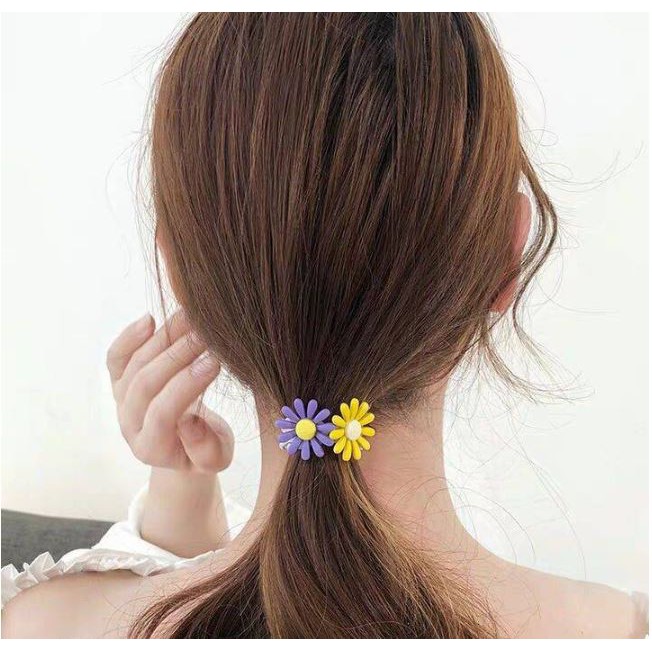 [RẺ VÔ ĐỊCH] Dây chun buộc tóc hoa cúc daisy Hàn Quốc (sẵn 5 màu) - Phụ kiện cột tóc, dây buộc tóc YLY106