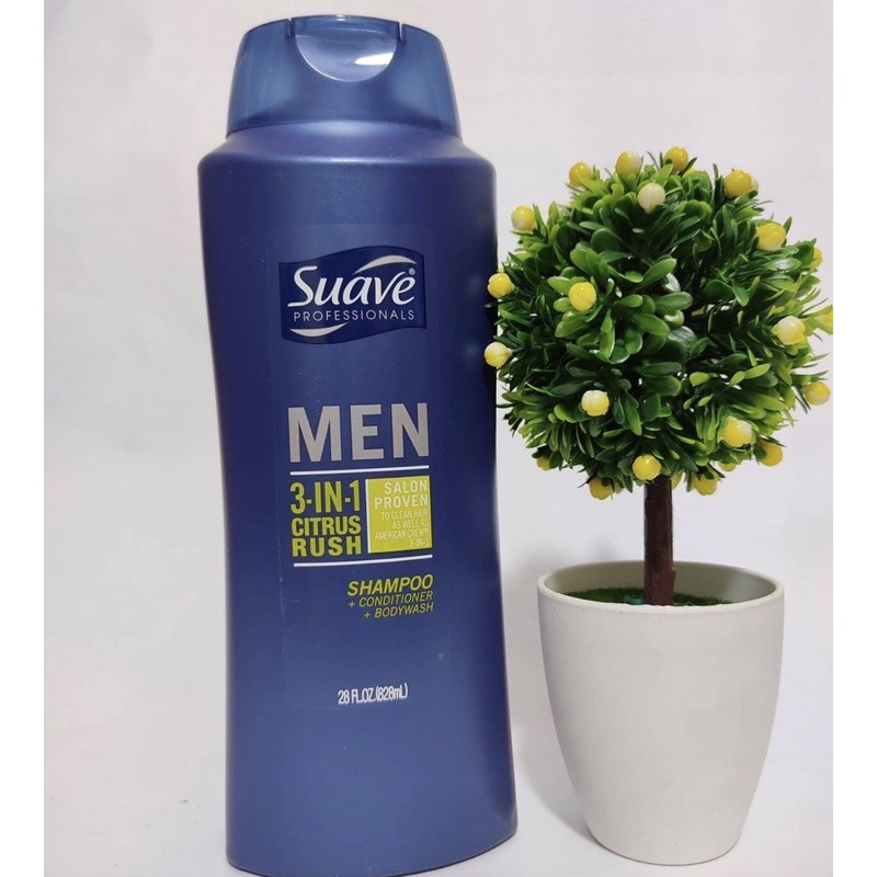 Dầu gội-tắm-xả cho nam-SUAVE MEN 3in1 nhập Mỹ