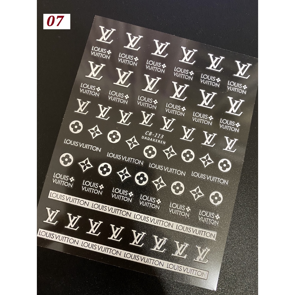 Sticker dán móng, Nail Sticker thương hiệu nổi tiếng, trang trí móng