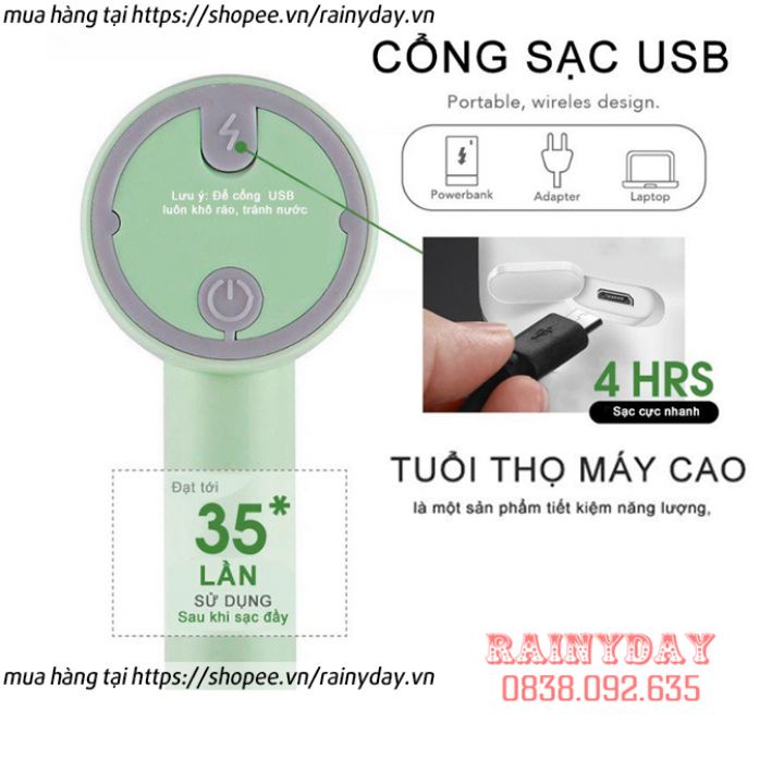 Máy đánh trứng cầm tay mini kiêm máy xay thịt đa năng sạc tích điện xay tỏi ớt, rau củ đa năng