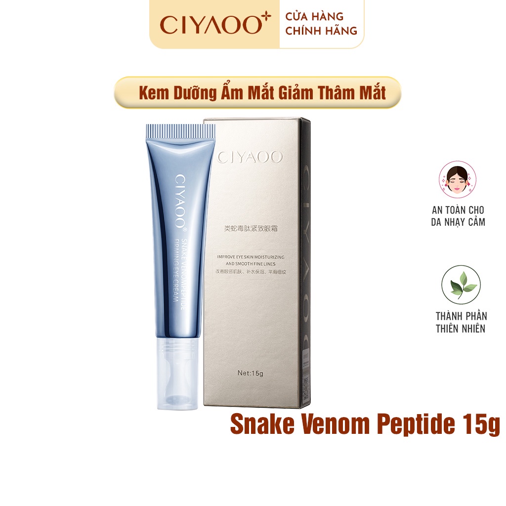 Kem Dưỡng Ẩm Mắt CIYAOO FREESHIP Giảm Thâm Mắt Làm Mờ Nếp Nhăn &amp; Bọng Mắt Snake Venom Peptide 15g