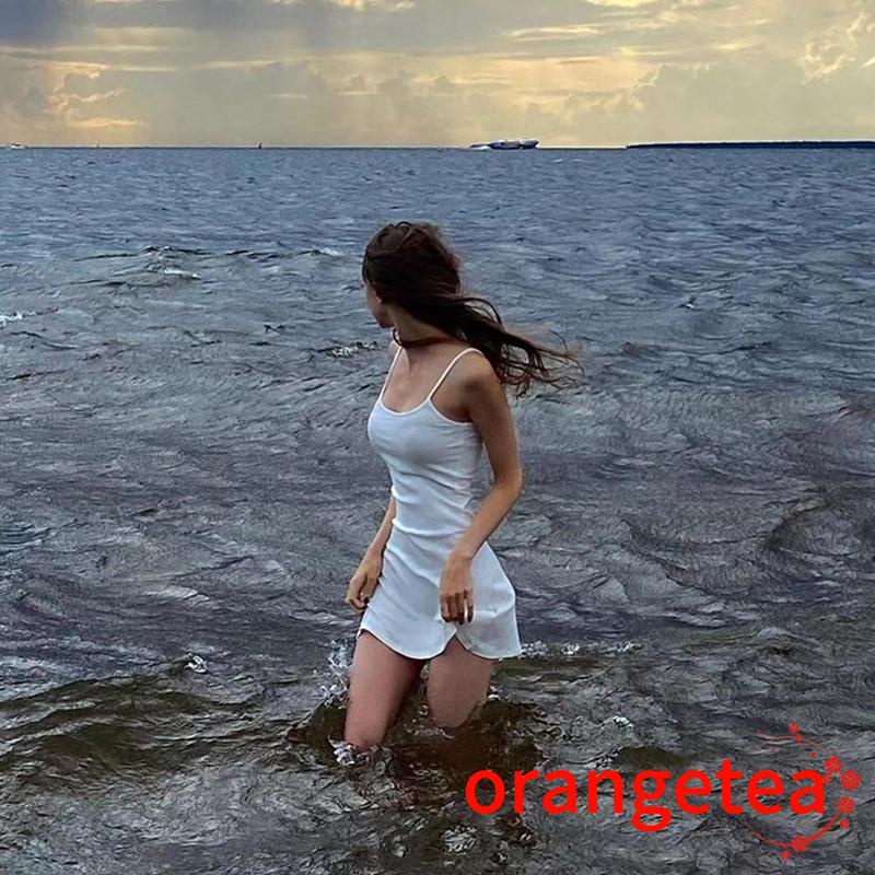 Đầm Hai Dây Ôm Dáng Màu Sắc Trơn Dành Cho Nữ
