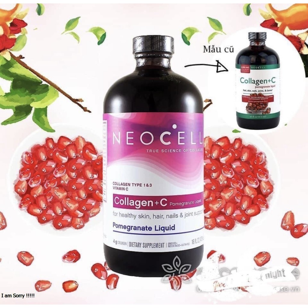 [CHÍNH HÃNG] Date 2024 NƯỚC UỐNG COLAGEN LỰU NEOCELL 473ml