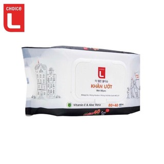 Khăn ướt cực đã choice l lotte 120 miếng