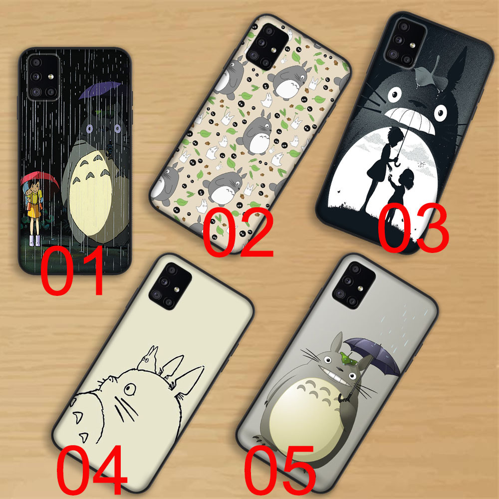 Ốp Điện Thoại Mềm Viền Đen Hình Totoro Cho iPhone 5 8 11 6S 5S 7 XR 6 SE Max Pro Plus