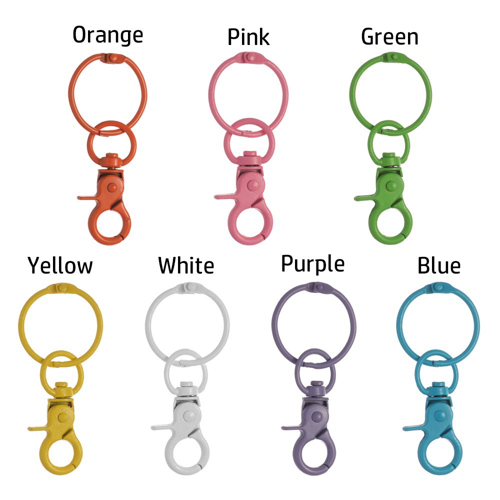 DAPHNE Hardware Bags Strap Buckles Jewelry Making Collar Carabiner Snap Lobster Clasp Metal DIY KeyChain Bag Part Accessories Split Ring Hook/Multicolor