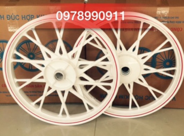 Vành đúc xe máy 20 nan trắng sứ
