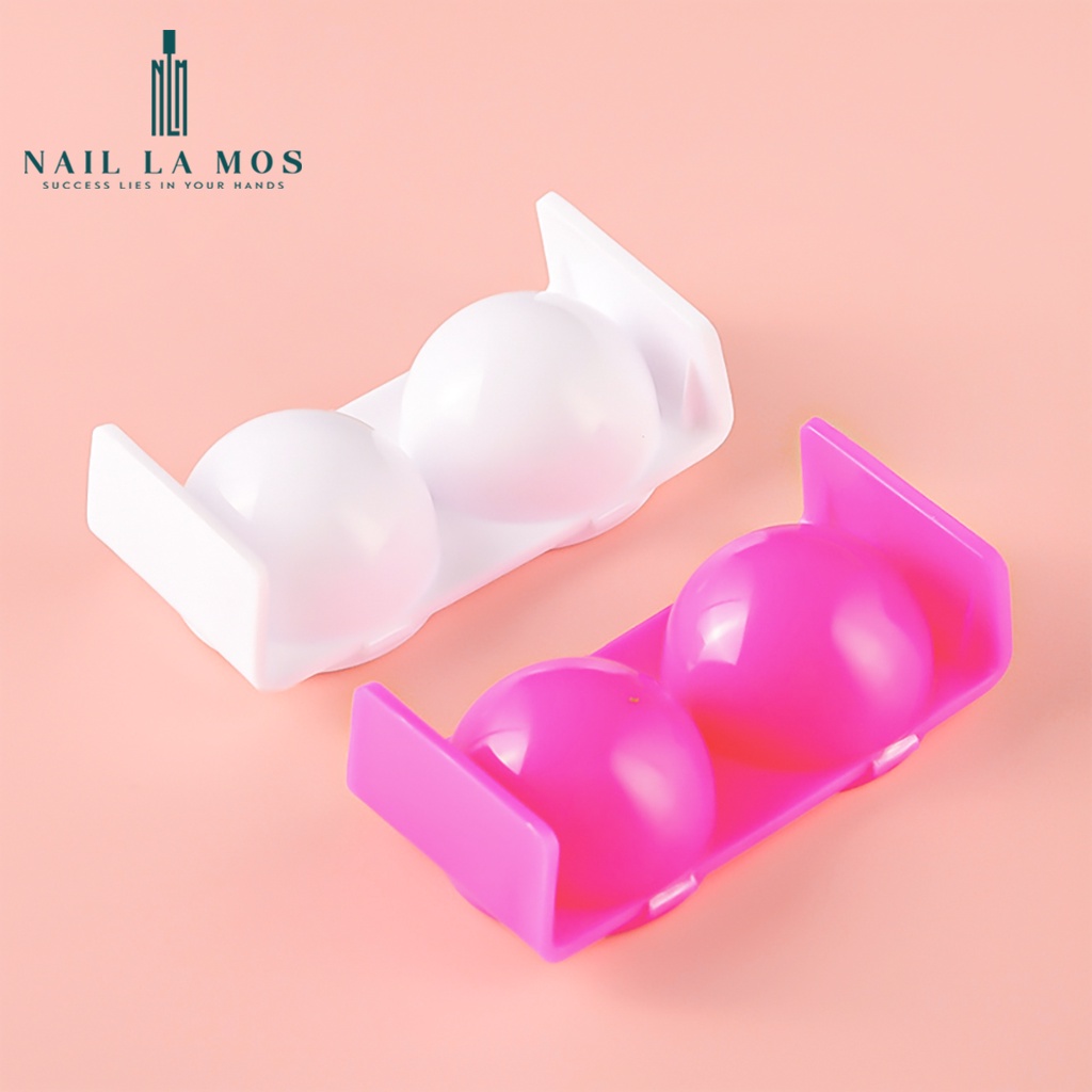 Hũ đựng lưu huỳnh và bột đắp móng 2 ngăn có nắp đậy chắc chắn tiện lợi