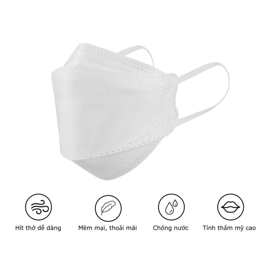 Combo 50 khẩu trang 4D KF94 Mask 4 lớp chống bụi mịn và kháng khuẩn hàng cao cấp GrownTech