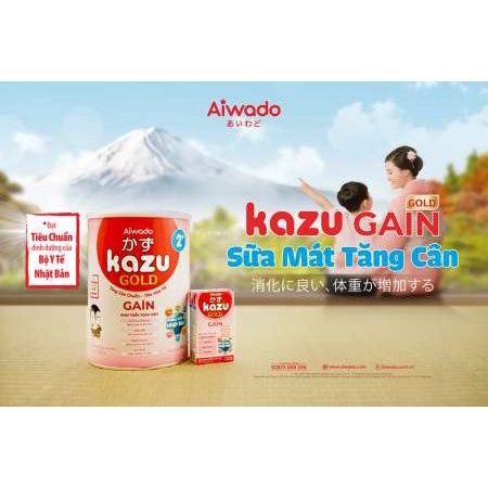 sữa bột kazu gain 1+ 810g tăng cân