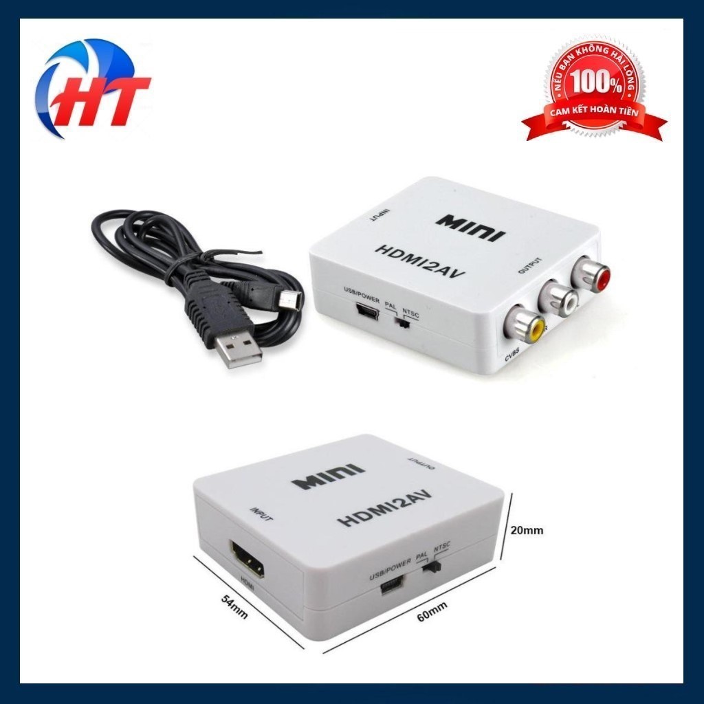 Box Chuyển mini HDMI Ra AV HDMI2AV