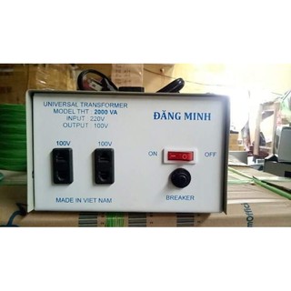 Bộ đổi nguồn 220v sang 110v - 100v 2000VA cho máy giặt sấy, biến áp ĐĂNG MINH đồng hành trọn đời.