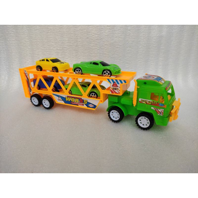 Bộ đồ chơi xe tải chở 4 xe con 7144