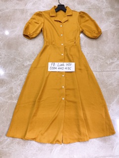 Đầm ulzzang tiểu thư vàng