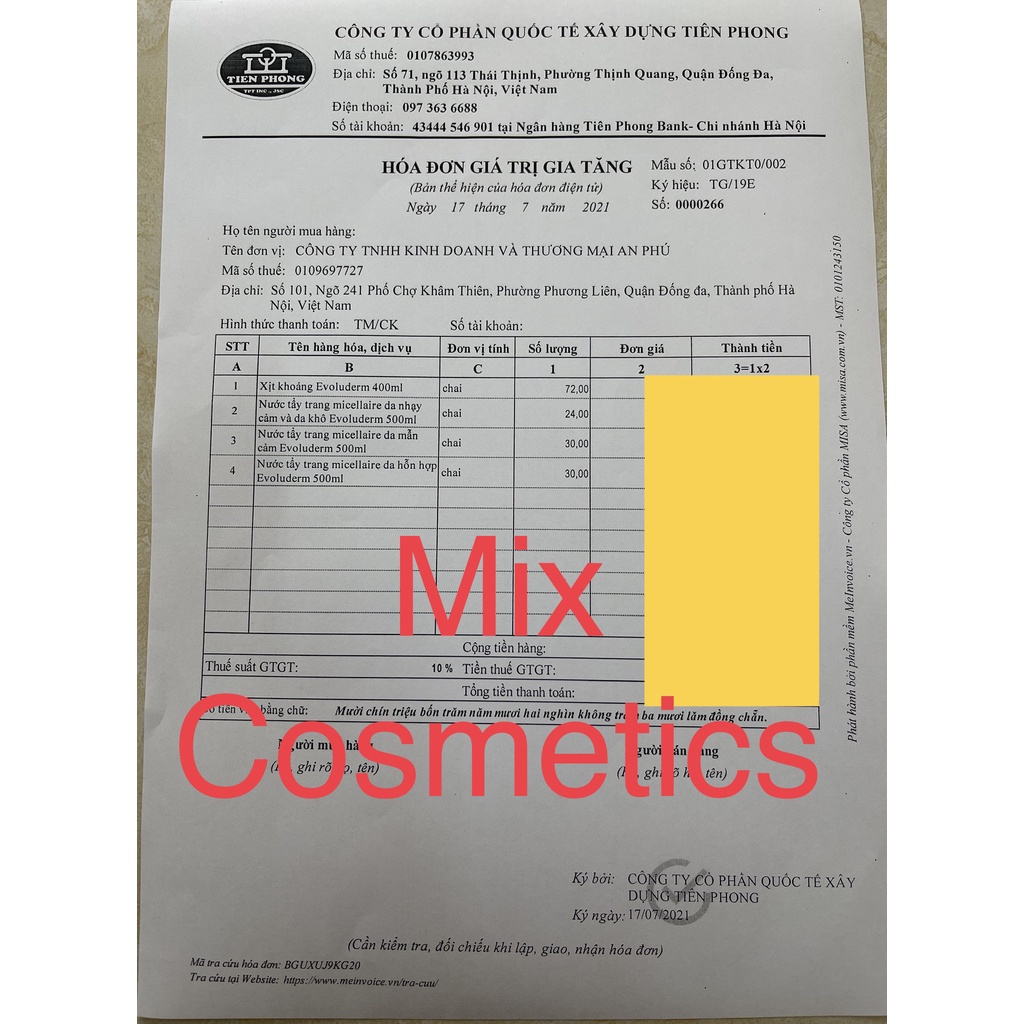 Nước Tẩy Trang Evoluderm 500ml 🌟