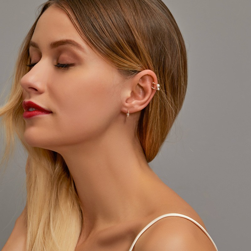 Khuyên Tai Đính Ngọc Trai Giả Xinh Xắn Dành Cho Nữ