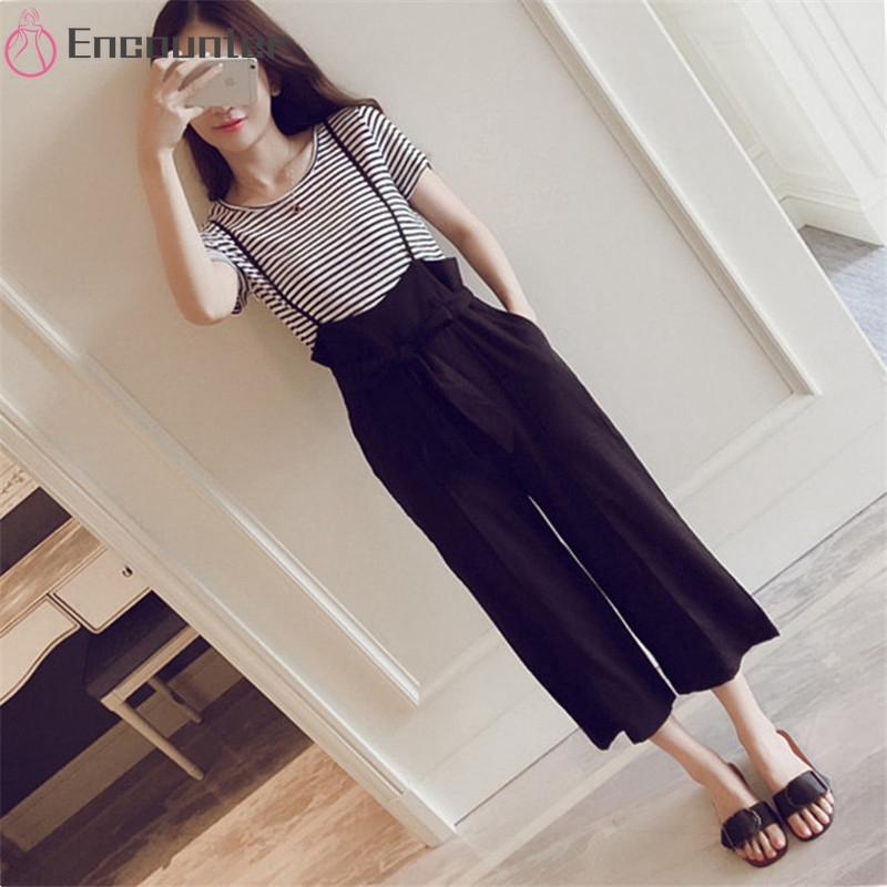 Quần yếm ống rộng phong cách năng động trẻ trung thời trang dành cho nữ