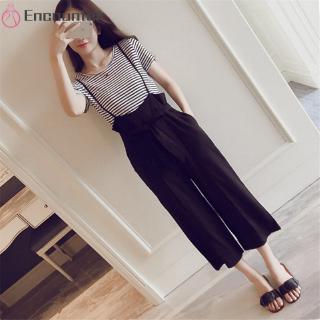 Quần yếm ống rộng phong cách năng động trẻ trung thời trang dành cho nữ