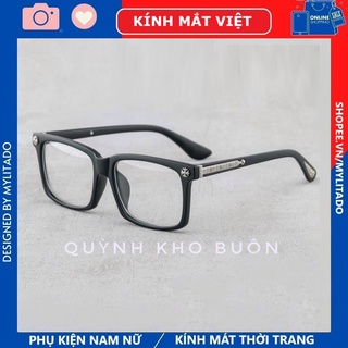 Kính mắt Chrome Heart nam nữ xuất xịn , TRÒNG 0 ĐỘ KIỂU GIÁNG HÀN OVERSIDE CAO CẤP HOT TREND Q2271
