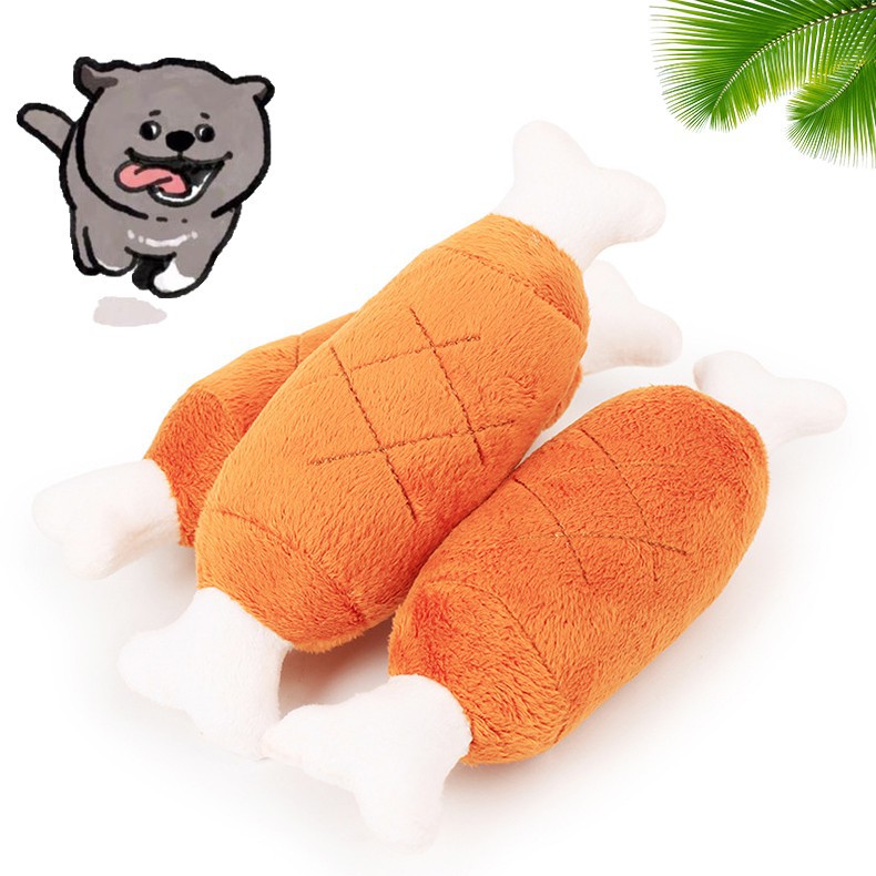 Đồ Chơi Đùi Gà Nhồi Bông Cho Thú Cưng Chó Mèo