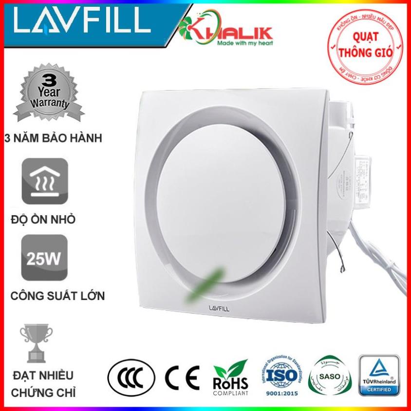 💎Tổng kho KHALIK💎 Quạt thông gió, quạt hút gió âm trần-ốp trần không đèn LED Model LAVFILL LFCV-12D