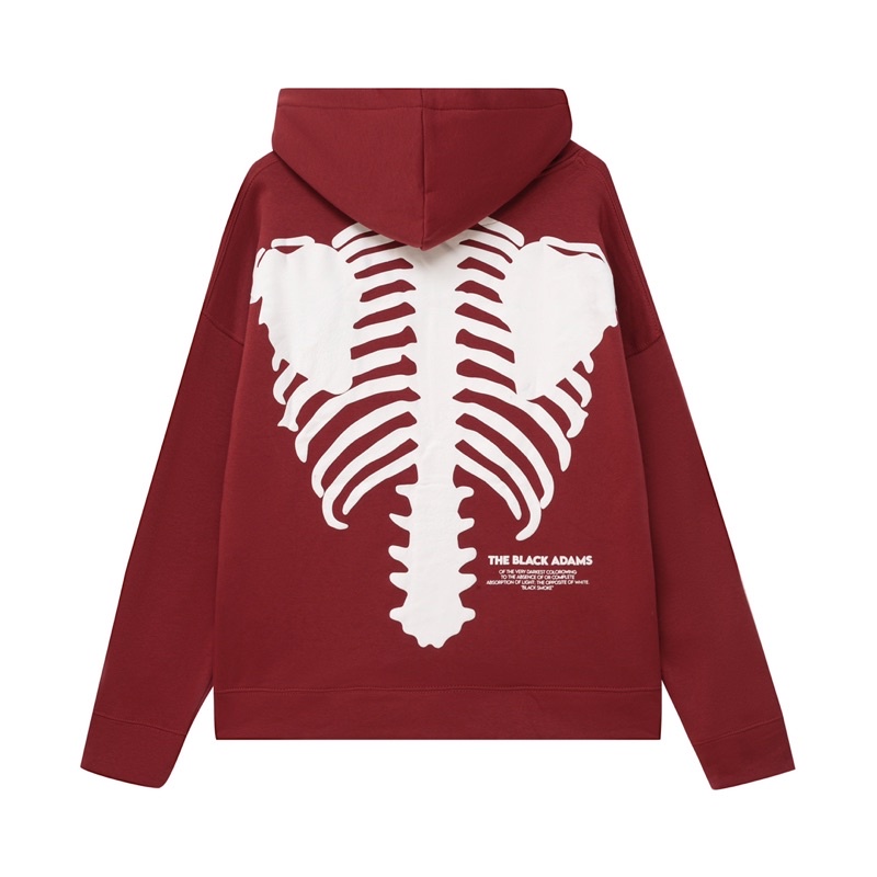 ÁO KHOÁC SKELETON PHỐI MÀU CHERRY / ĐỎ THE BLACK ADAMS