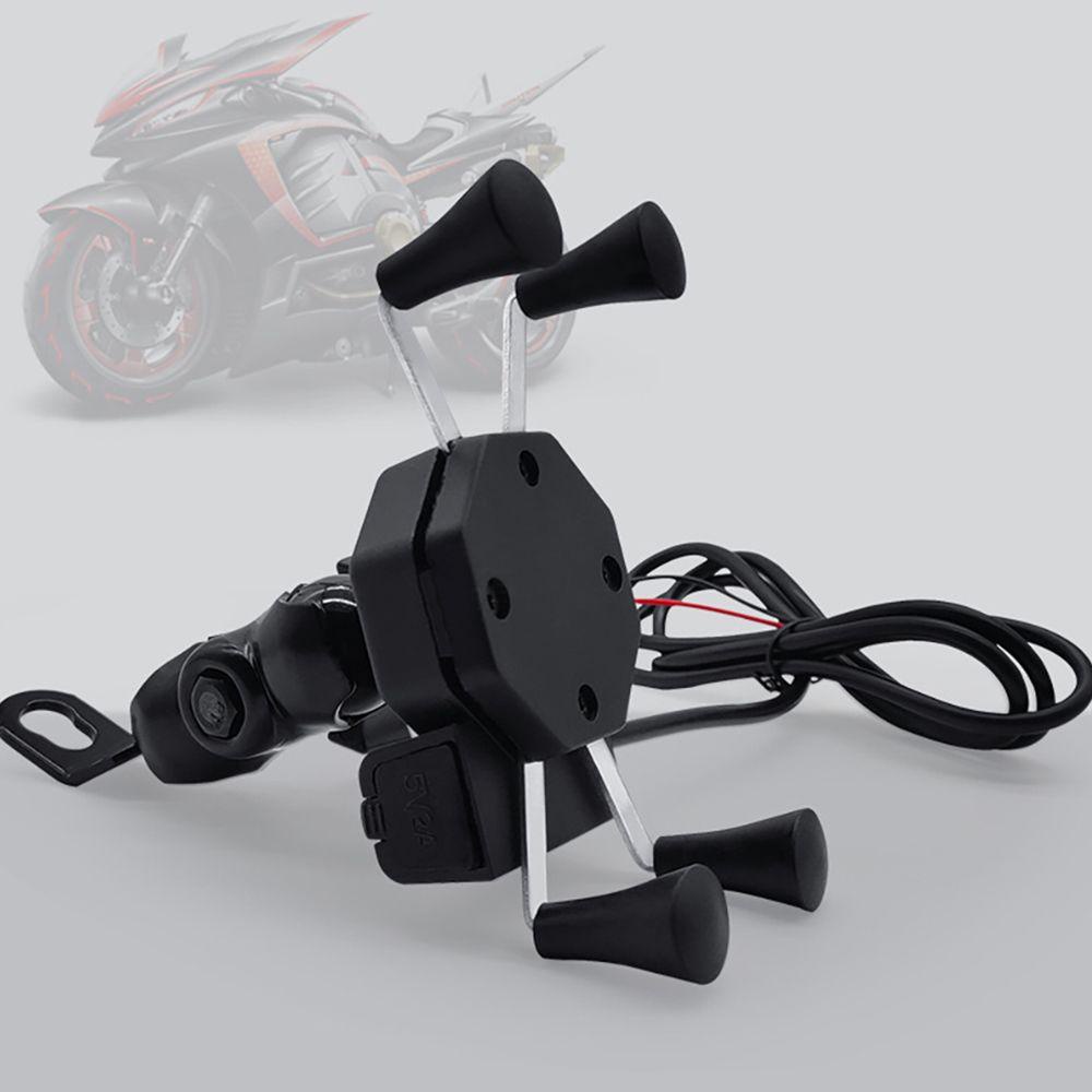 Giá Đỡ Điện Thoại Có Thể Điều Chỉnh Xoay 360 Độ Kèm Cổng Sạc USB Tiện Dụng Cho Xe Máy / Scooter
