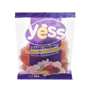 Bánh phồng hạt sen, khoai lang tím Yess gói 100g