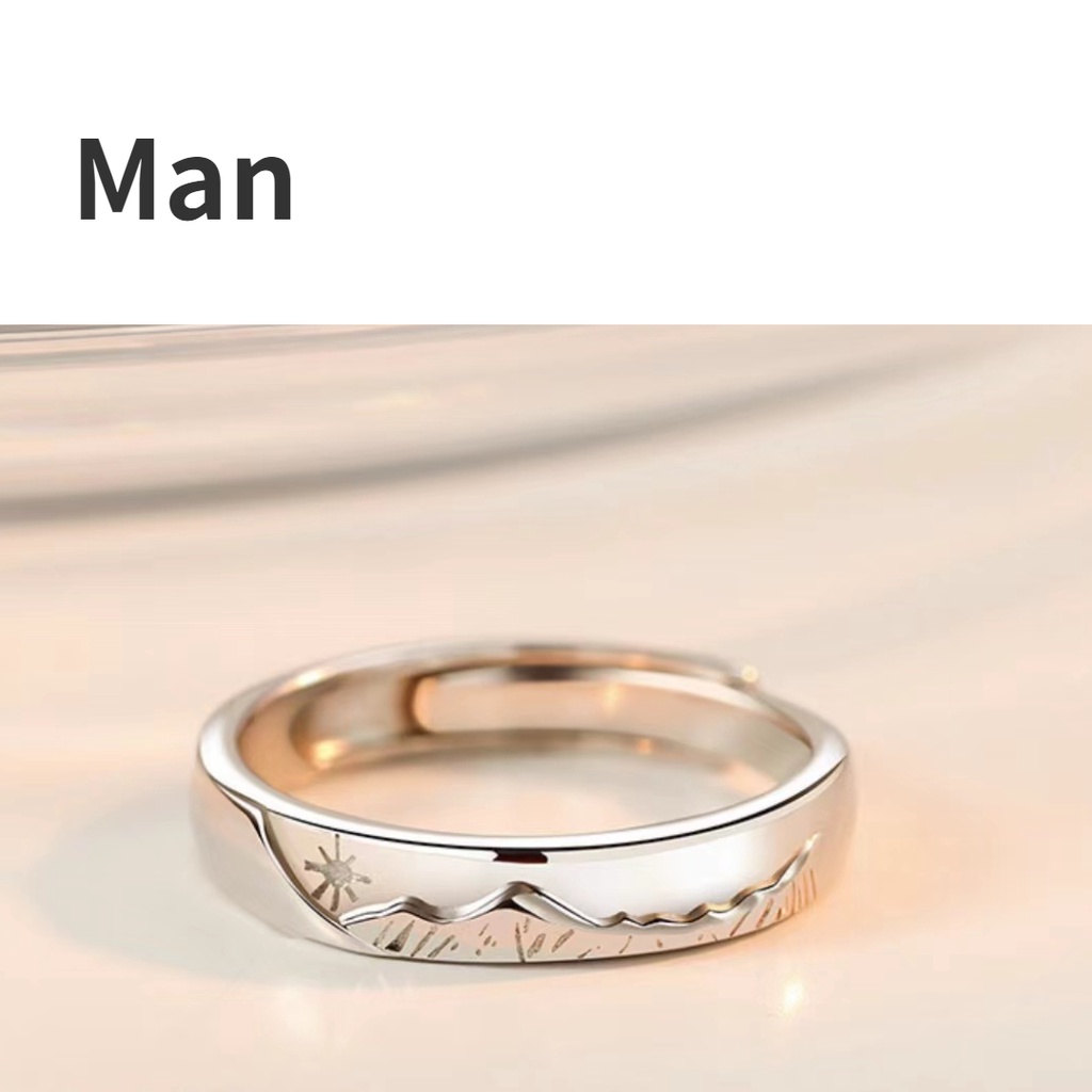 [Cois N] Nhẫn Cặp Shanmeng Oath Cặp Đôi Dài Liên Kết Ngày Kỷ Niệm Cho Nam Và Nữ