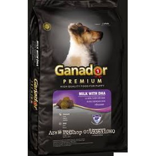 Ganador puppy 3kg - Thức ăn cho chó con vị sữa bổ sung DHA giúp thông minh