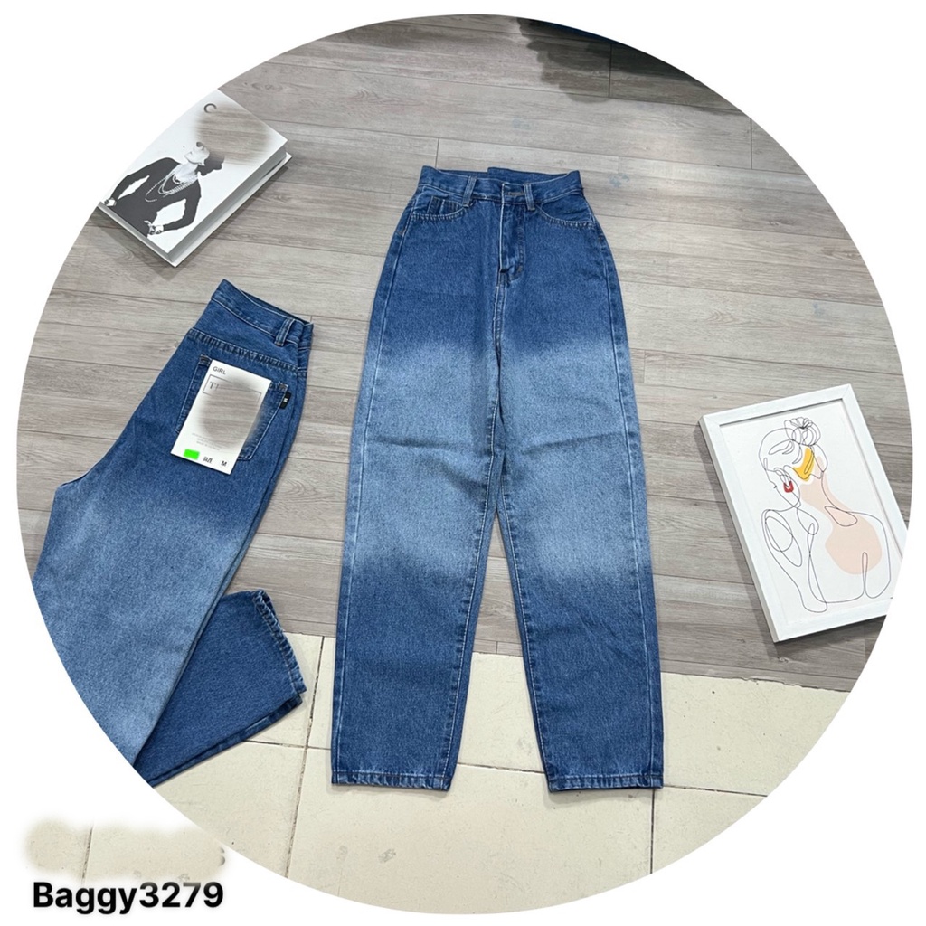 [VIDEO+FREESHIP ] QUẦN BAGGY JEANS NỮ LƯNG CAO LOANG TRẮNG GIỮA MÀU XANH MÀU XÁM CỰC LẠ SIÊU NGẦU CÁ TÍNH NITIQC