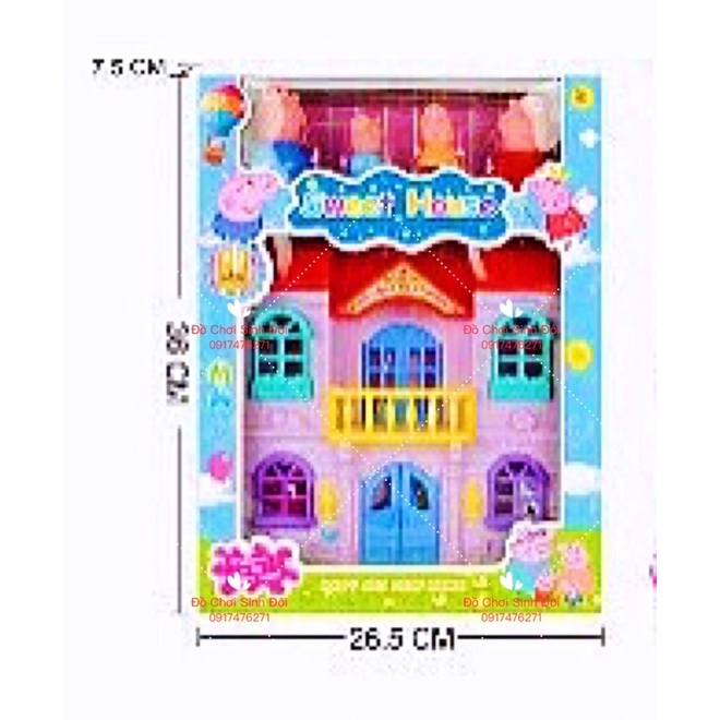 Mô hình ngôi nhà heo peppa - mẫu ngẫu nhiên