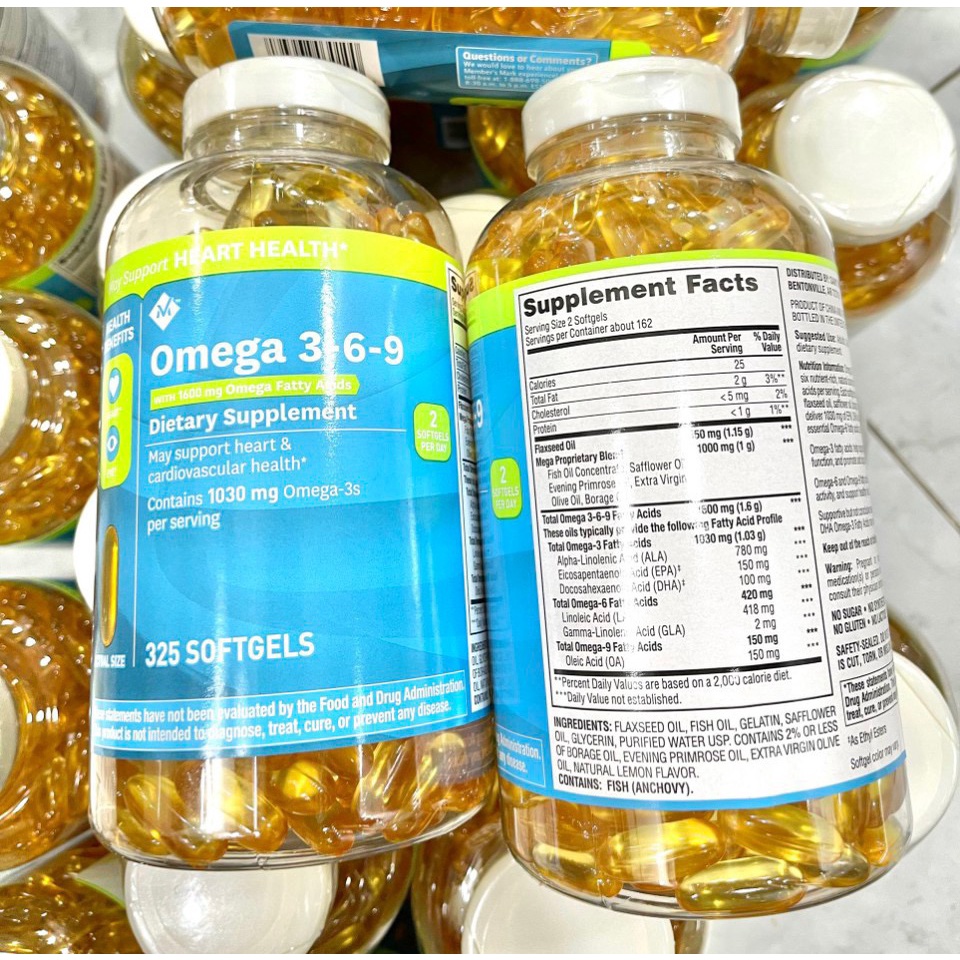 Viên Bổ Sung Omega 3-6-9 325 Viên