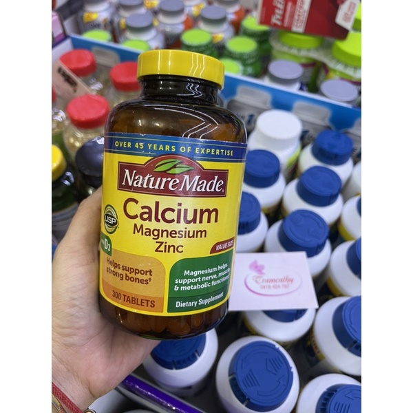Viên uống canxi D3 Calcium Magnesium Zinc D3 Nature Made